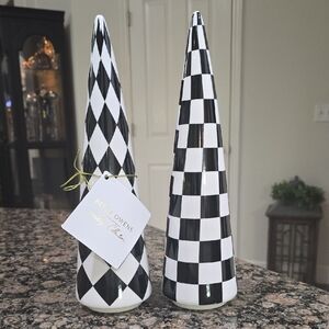 NWT! Black and White Checkered Cone Decor MC Inspired